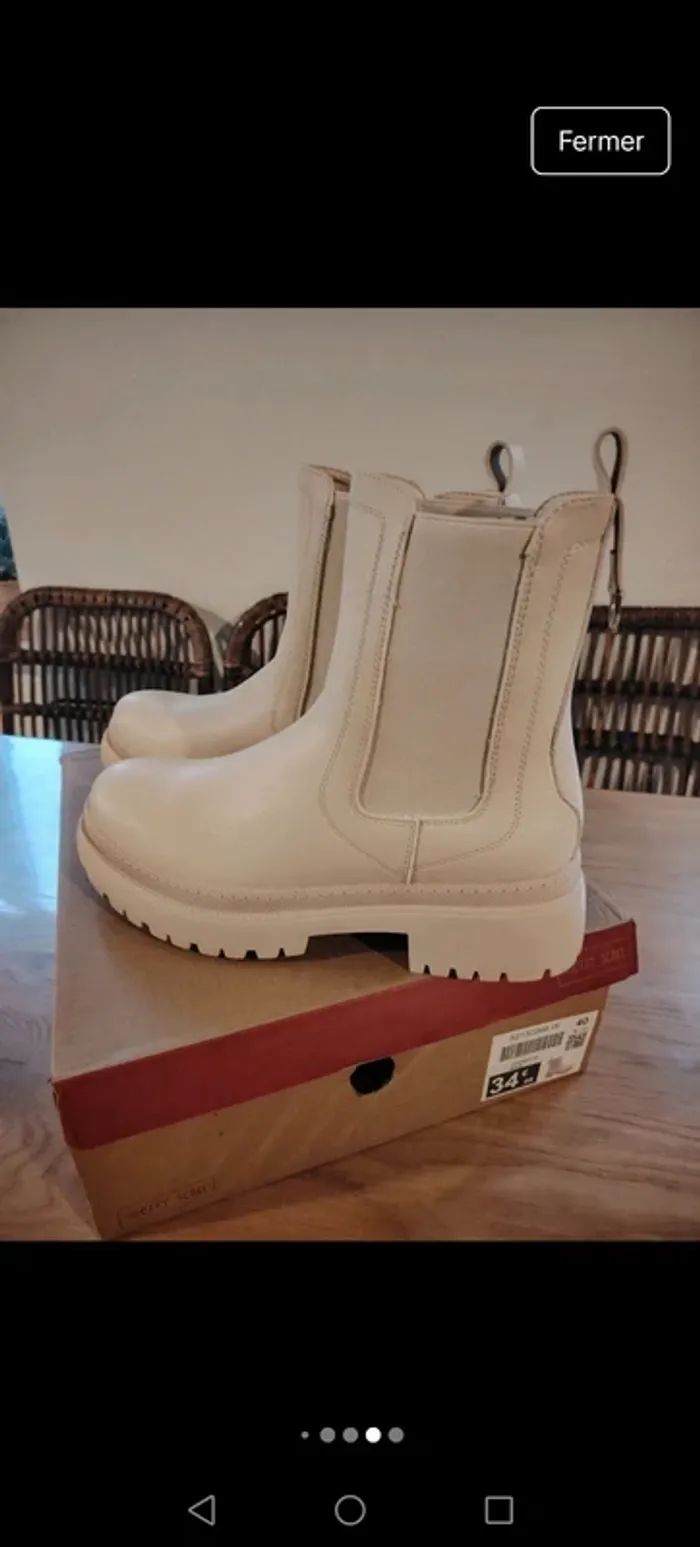 Bottines beige NEUVES - photo numéro 4