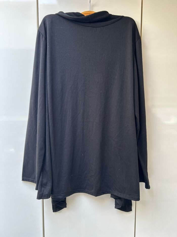 Tee-shirt noir à pois blancs - Taille 50/52 - photo numéro 3