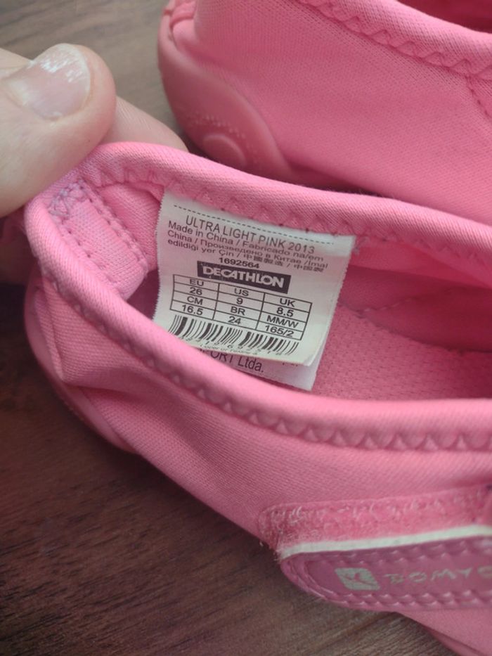 Chaussons Decathlon rose T26 - Idéals motricité & gym - photo numéro 3