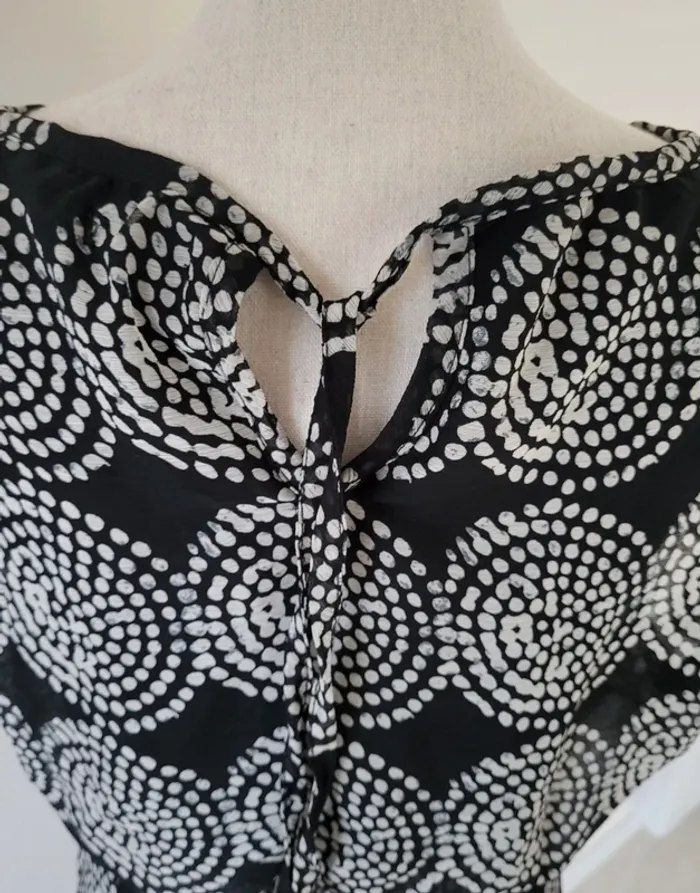 Robe manches courtes à motifs noir et blanc Women Only Taille 36 - photo numéro 6