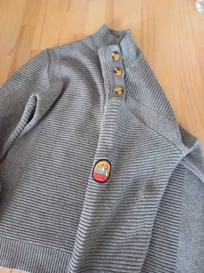 Pull gris tisSaia taille 10 ans - photo numéro 2