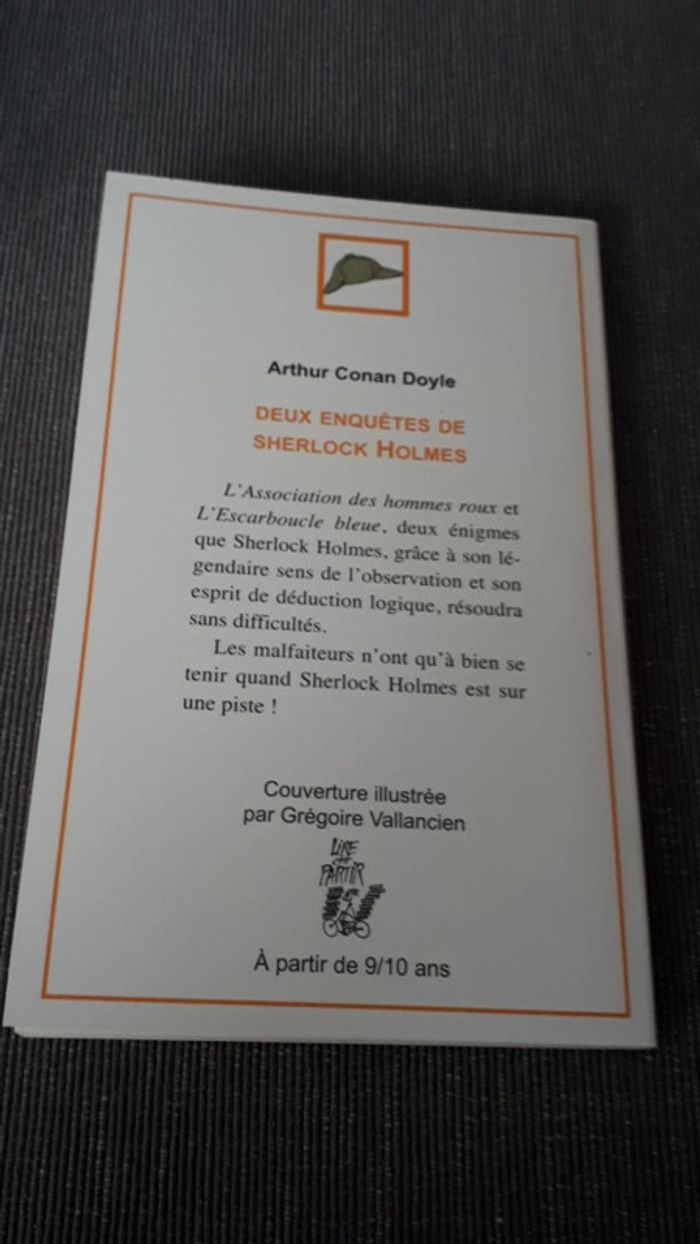Livre Sherlock Holmes 2 enquêtes 9/10 ans - photo numéro 2