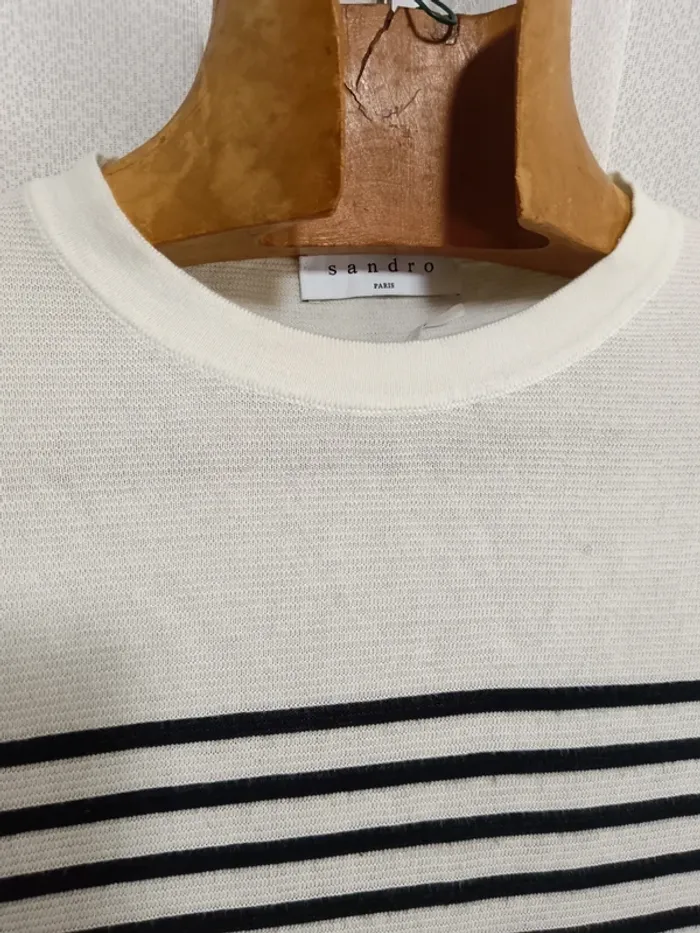 Sandro "Pull fin marinière" t. S - photo numéro 2