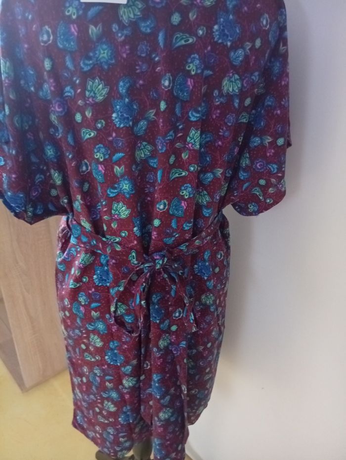 Jolie robe imprimée florale manches/kimono longueur genou - photo numéro 6