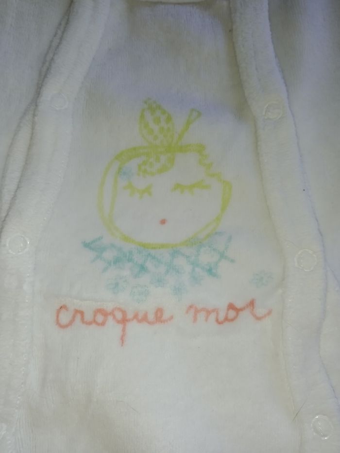 Pyjama Blanc croque moi Verbaudet 1 mois - photo numéro 3