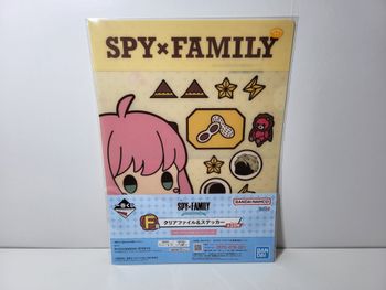 Spy X Family Porte Document Clear File Ichiban Kuji F Anya Forger 22X31 Cm