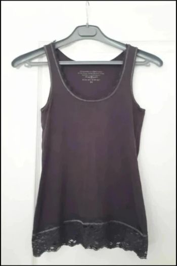 débardeur gris et dentelle v taille M / 38 / 10·Très bon état·Esprit