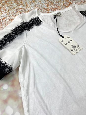 T-shirt chic et élégant femme satin et dentelle Kaporal XL