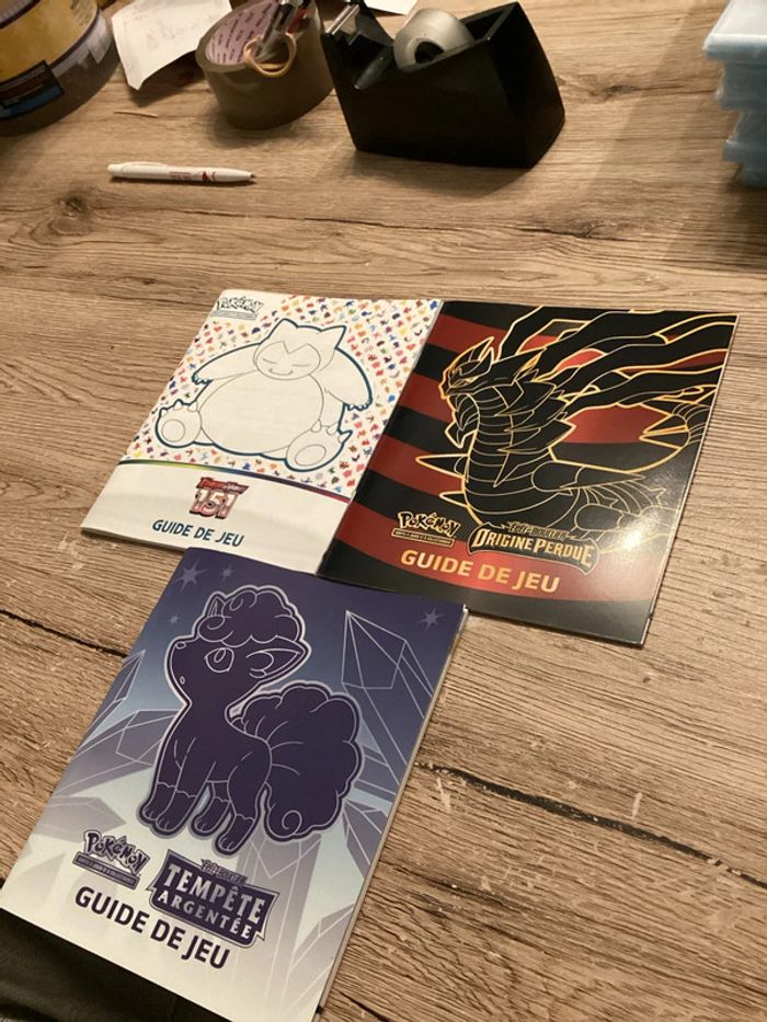 lot de 3 guide de jeu carte Pokémon