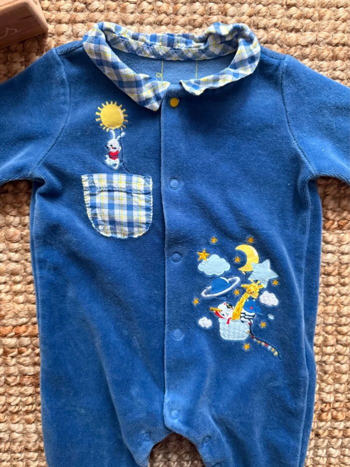 Pyjama velours Sergent Major 3mois / 60cm - photo numéro 2