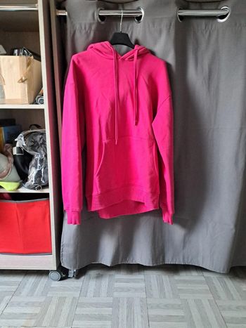 Sweat à capuche fuchsia zara