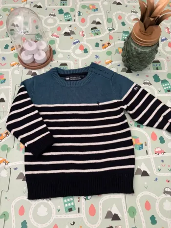 Pull marinière hublot 2 ans