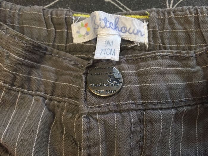 Pantalon rayé - Kitchoun - 9m - photo numéro 6
