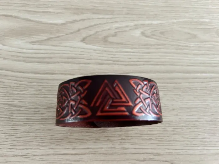Bracelet Manchette en Cuir Celtique Neuve - photo numéro 6