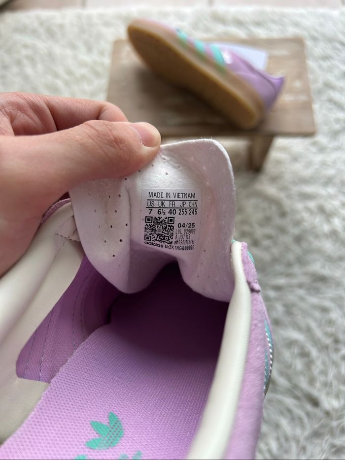 Adidas Originals Gazelle - bliss lilac / acid mint / off white - photo numéro 8