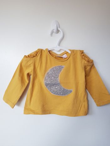 Zara - Tee-shirt à manches longues - Motif : lune