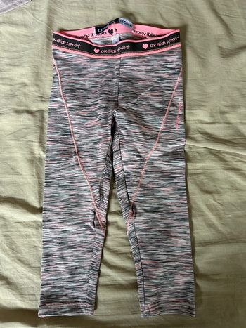 Legging rose et gris type sport okaidi taille 4 ans