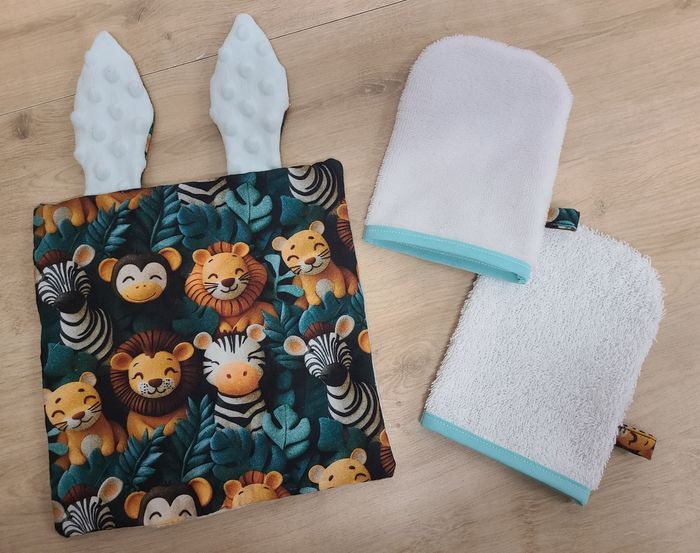 Coffret de naissance tissu jungle fait main - photo numéro 5
