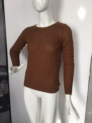 Pull maille ajourée camel