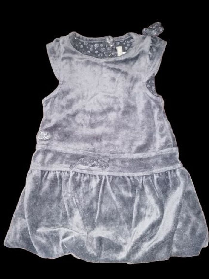 Robe velours parme 12 mois