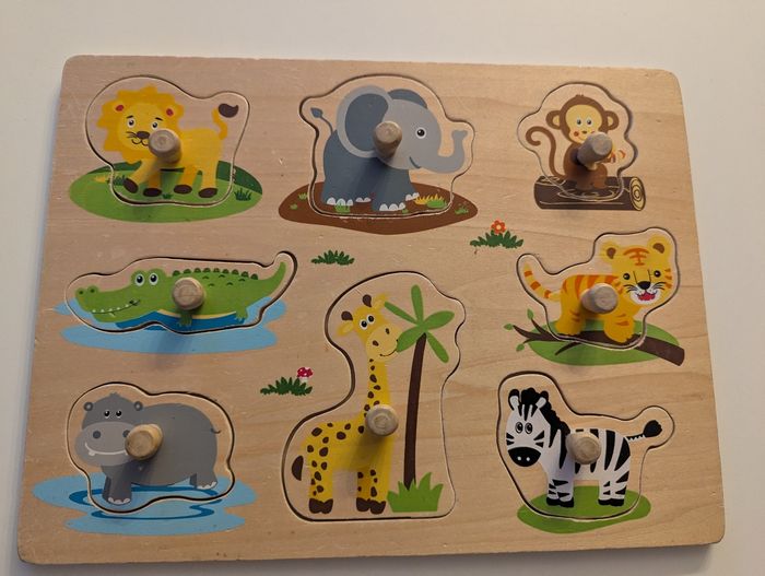 Puzzle en bois animaux de la savane