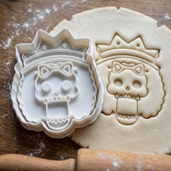 Emporte-pièce Squelette Pirate Couronné inspiré Brook One Piece - Découpoir Sablé Pâtisserie