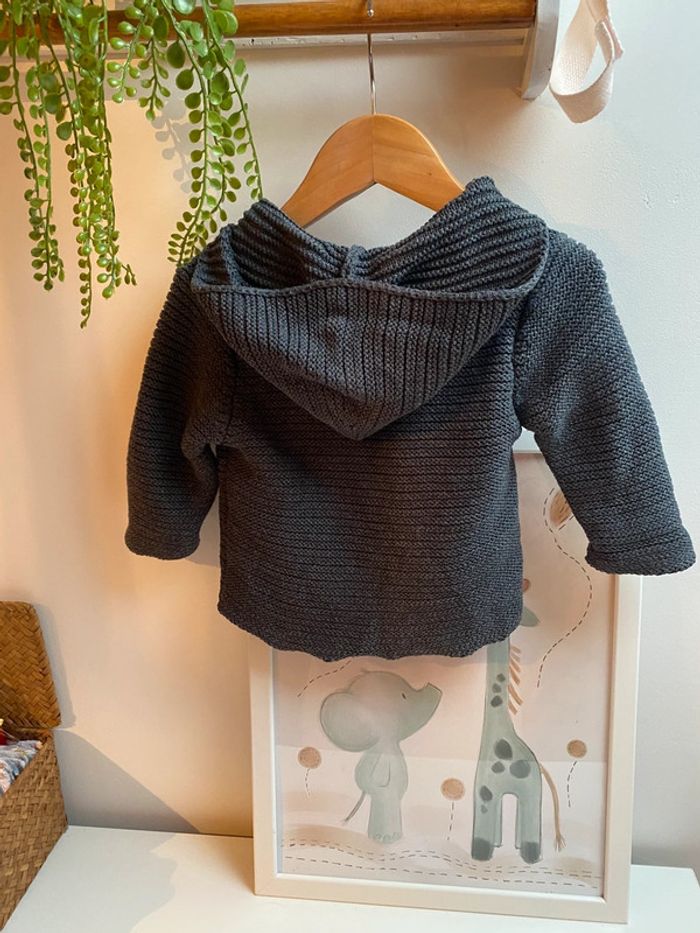 Gilet zara en maille 6-9 mois - photo numéro 2