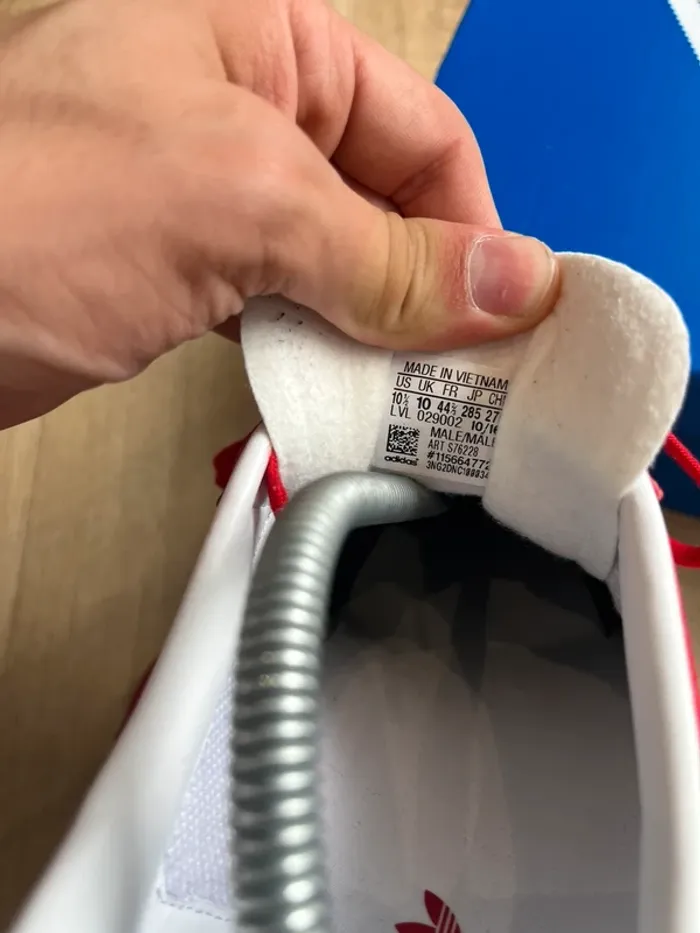 Adidas Gazelle OG Rouge Blanc Taille 44,5 - photo numéro 6