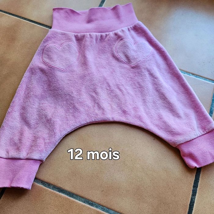 Sarouel 12 mois rose