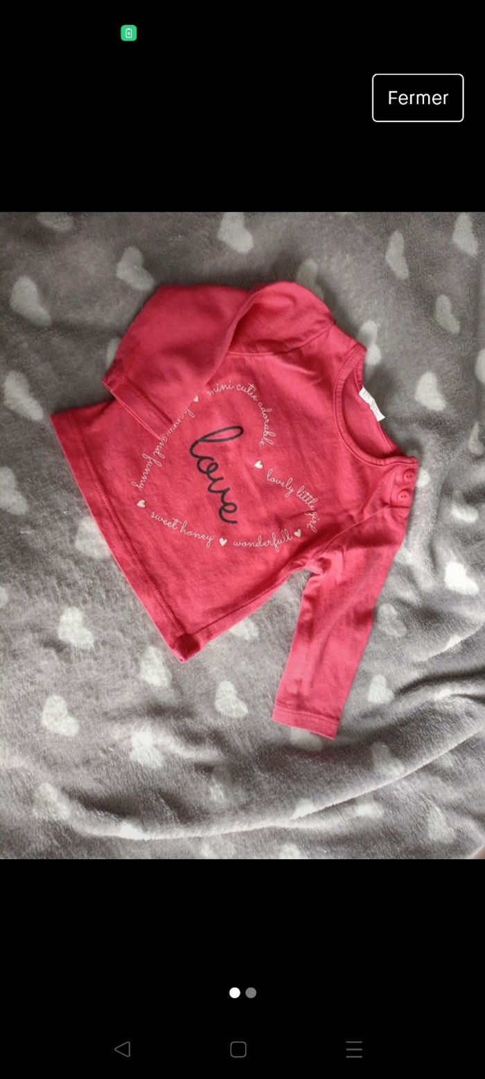 T-shirt manche longue 1mois