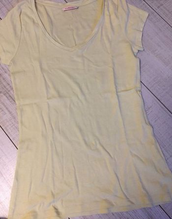 Tee shirt jaune Camaïeu