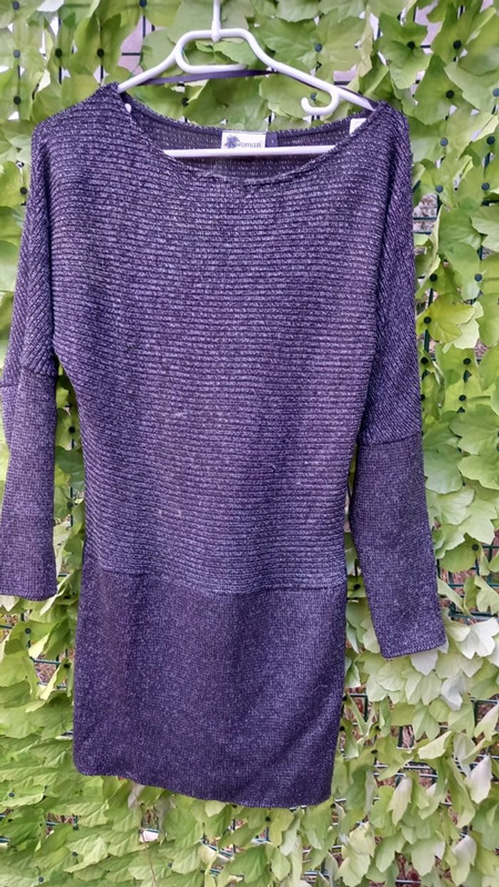 Robe de fêtes grise argenté Taille : s