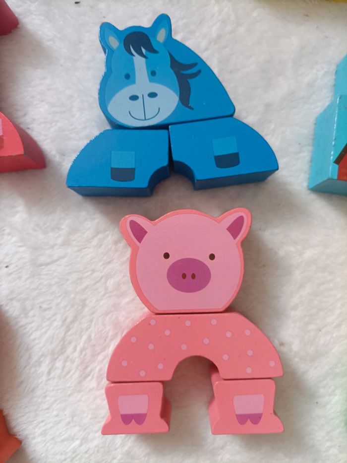 Jouets à empiler en bois – Style Montessori - photo numéro 2