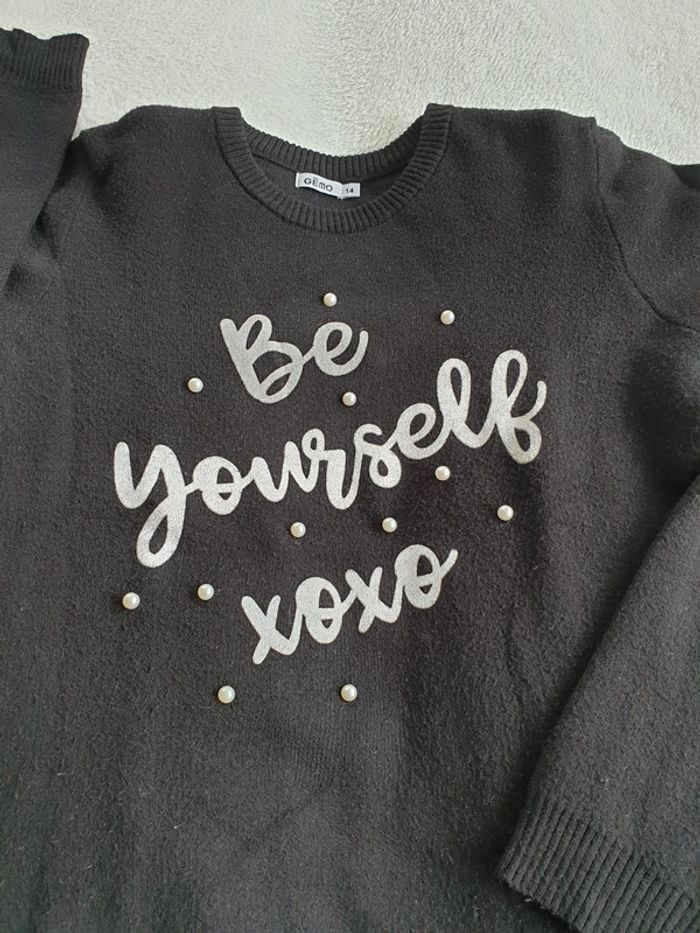 Pull noir 12-14 ans fille - photo numéro 2