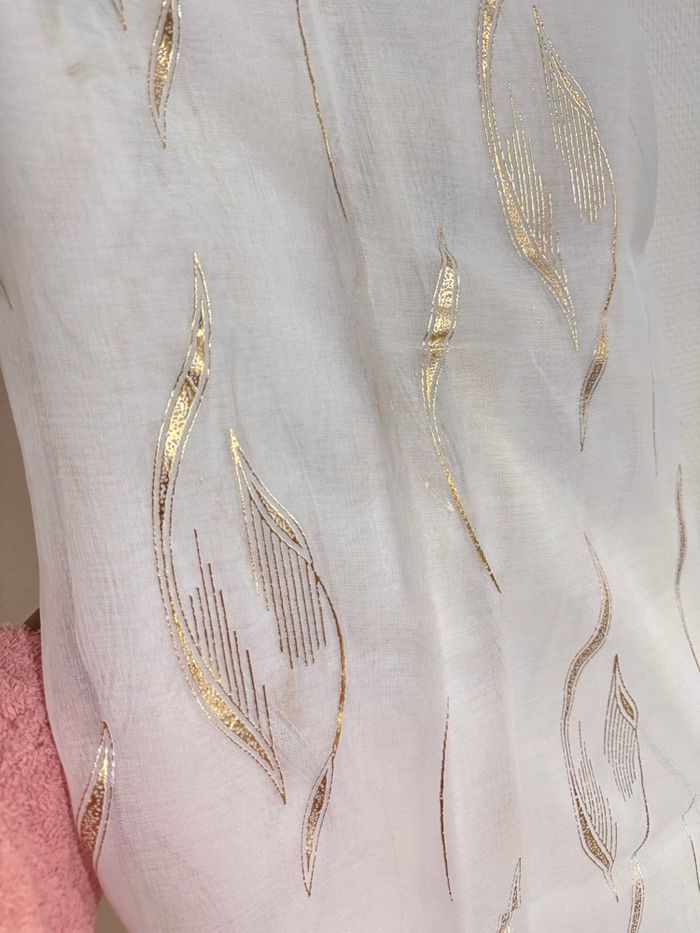 Rideau voilage magnifique or - photo numéro 3