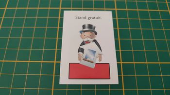 Carte Stand gratuit rouge pièce jeu de société Monopoly junior à la fête foraine Hasbro #B83