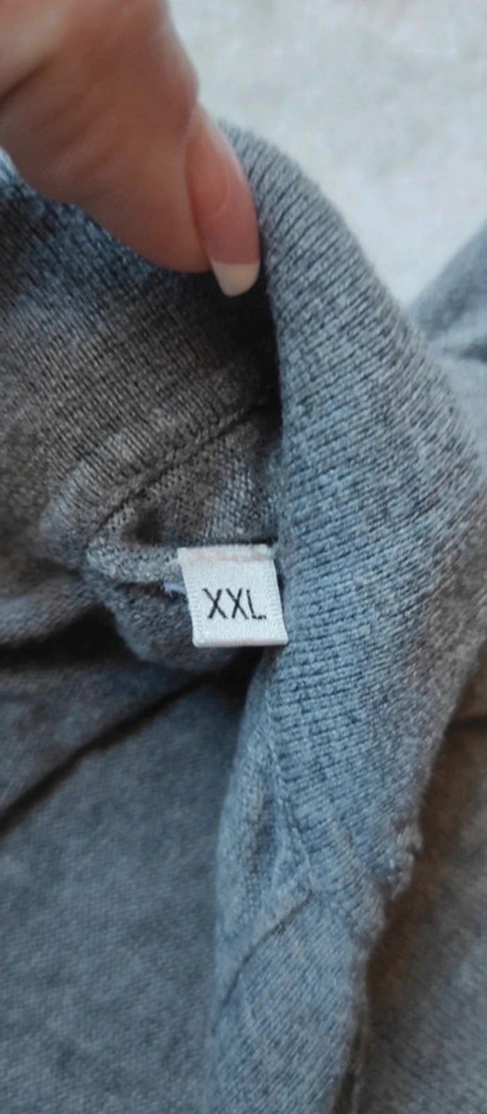 Polo Azzaro manches longues gris XXL - photo numéro 5