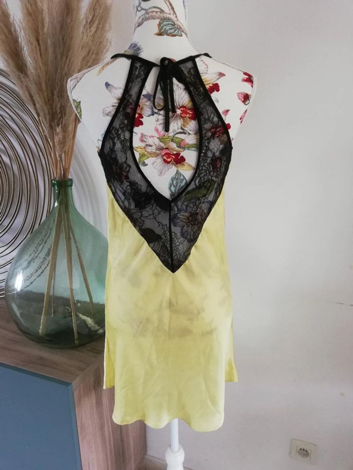 Nuisette ETAM T38 jaune à dentelle - photo numéro 2