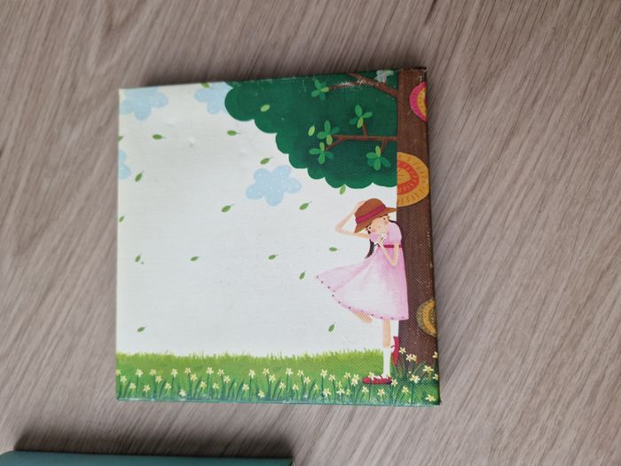 Lot de 2 Mini Tableaux Décoratifs Enfants - Thème Doux Rêves Nature et Lune - photo numéro 2