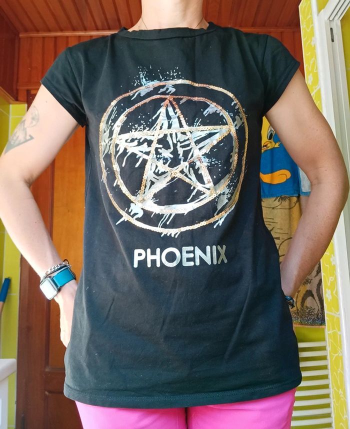 T-shirt femme noir Phœnix - photo numéro 3