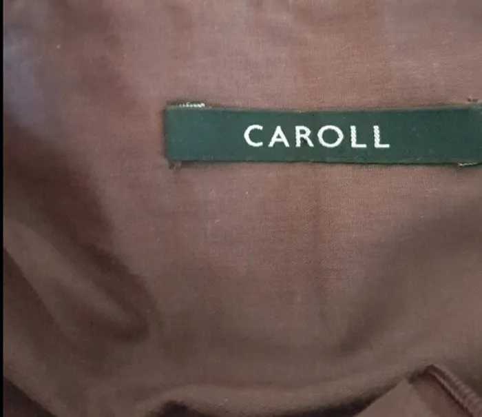 Jupe marron broderie Caroll T 38/40 - photo numéro 4