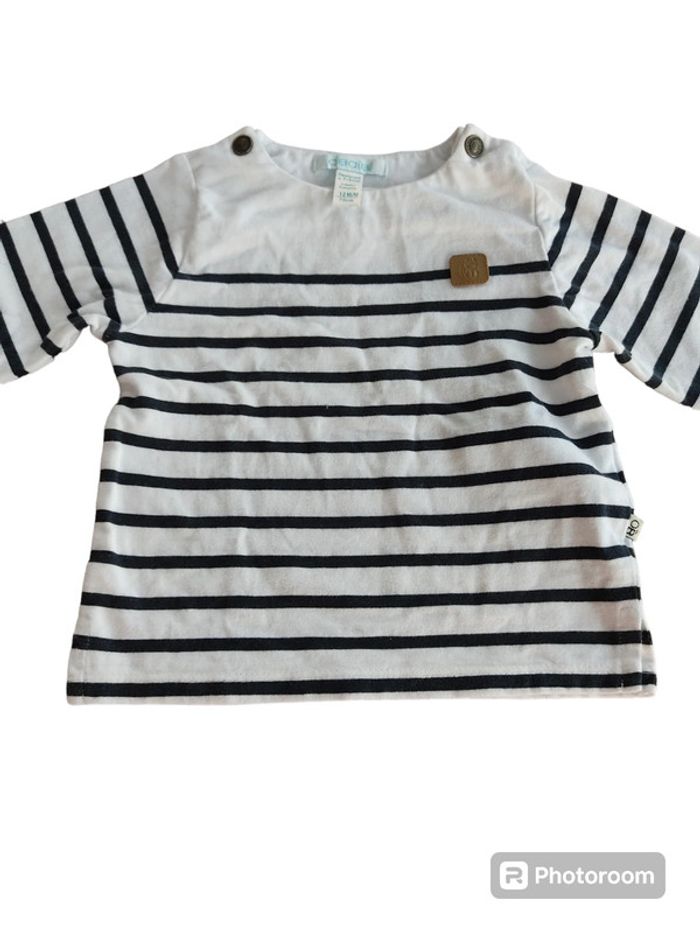 Lot de 3 Tee-shirt manches longues col Claudine - photo numéro 7