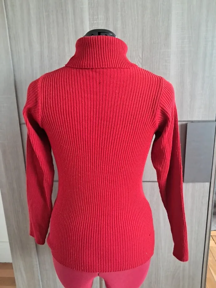 Pull col roulé 3suisses rouge - photo numéro 2