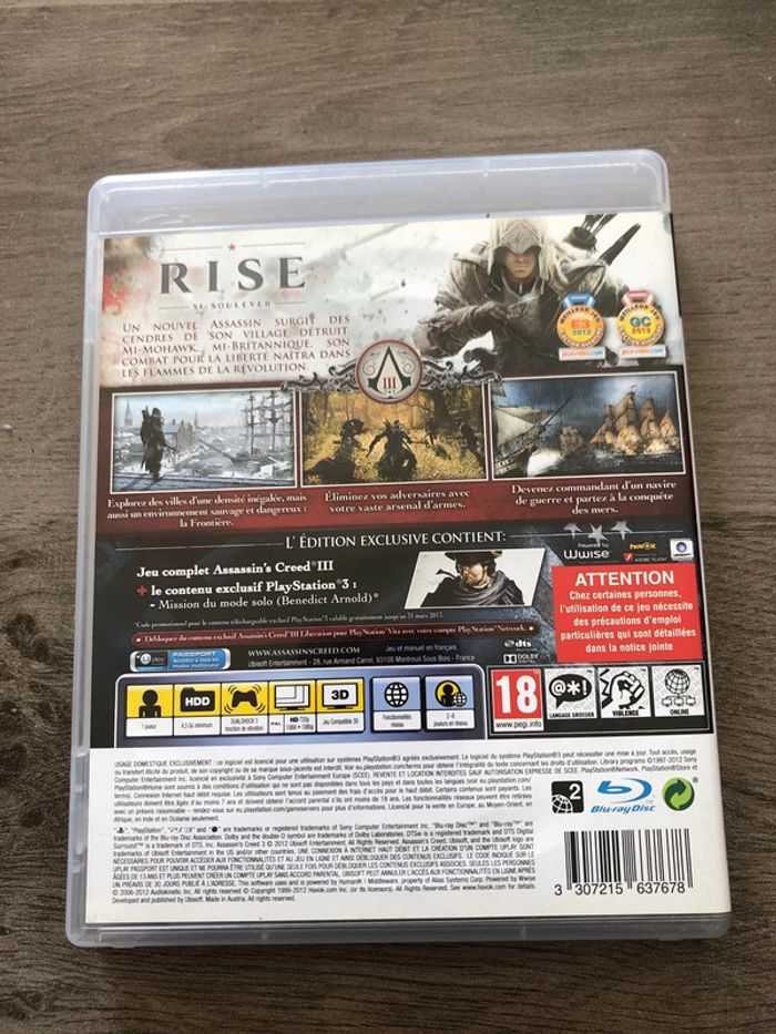 Jeux PlayStation 3 assassin’s creed 3 - photo numéro 2