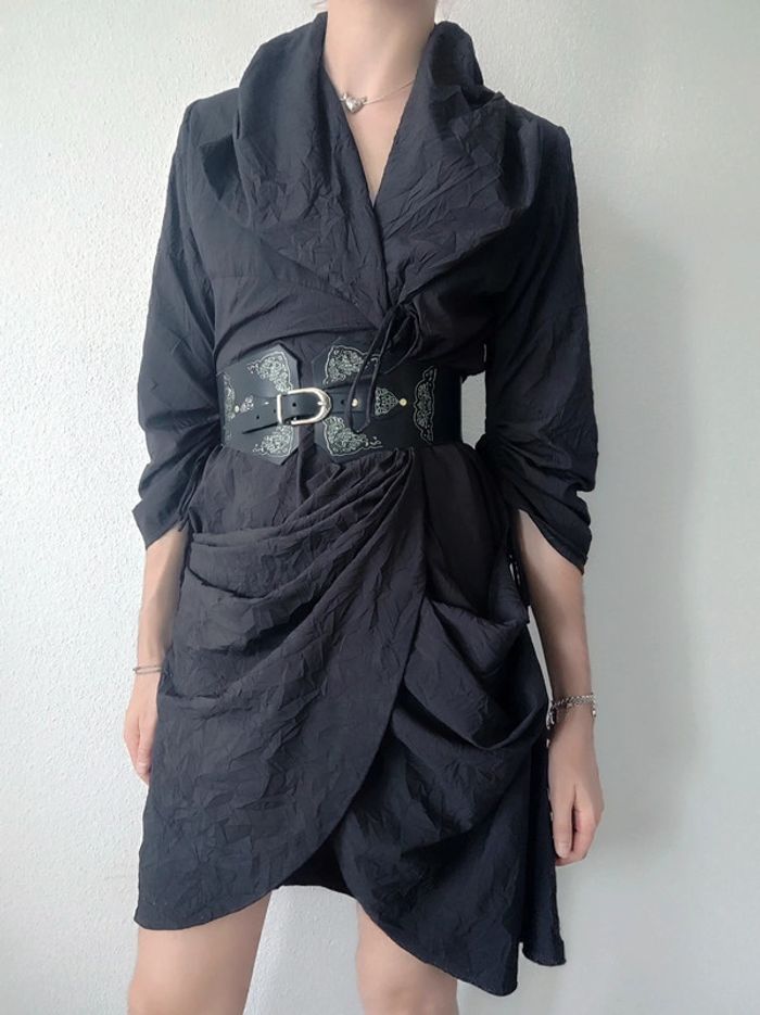 Robe pirate veste portefeuille noir vintage / Equalence Paris - 42/XL - photo numéro 3