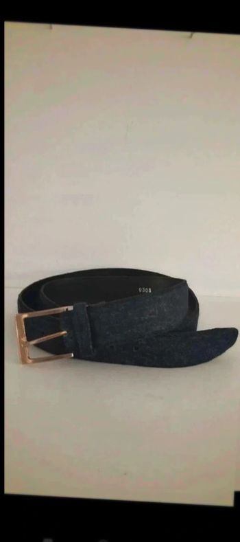 Ceinture  feutrine marine  95  cm  largeur  3.3 cm