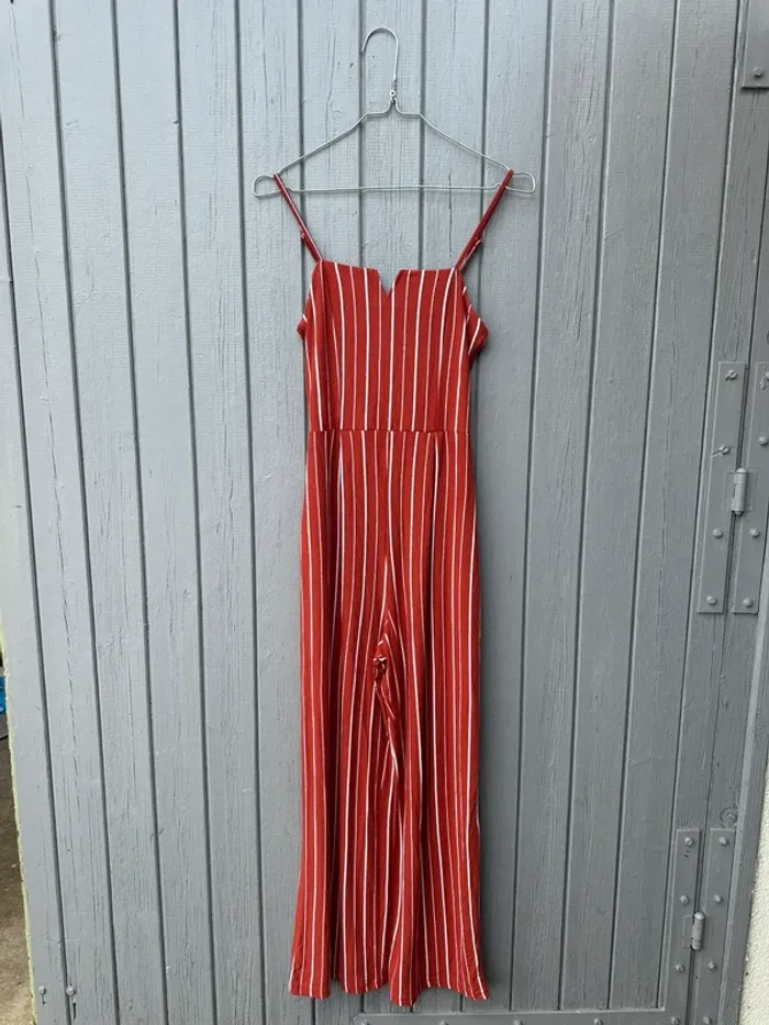 Combi-pantalon rayé coloré fines bretelles XS/34