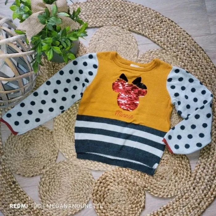 🦋 Lot x 3 pulls Minnie Disney - 3 Ans - 98 cm - photo numéro 4