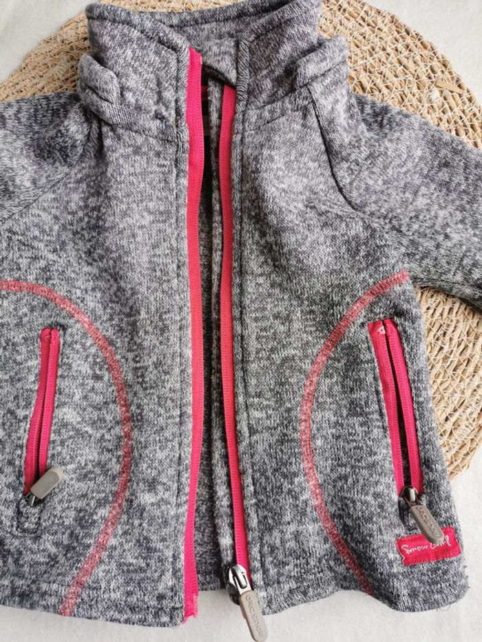 Gilet de ski 👸 à capuche amovible en maille twistée, orchestra, 2 ans - photo numéro 9