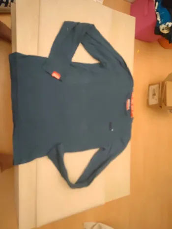 Tee shirt manches longues bleu marine Superdry 14 ans